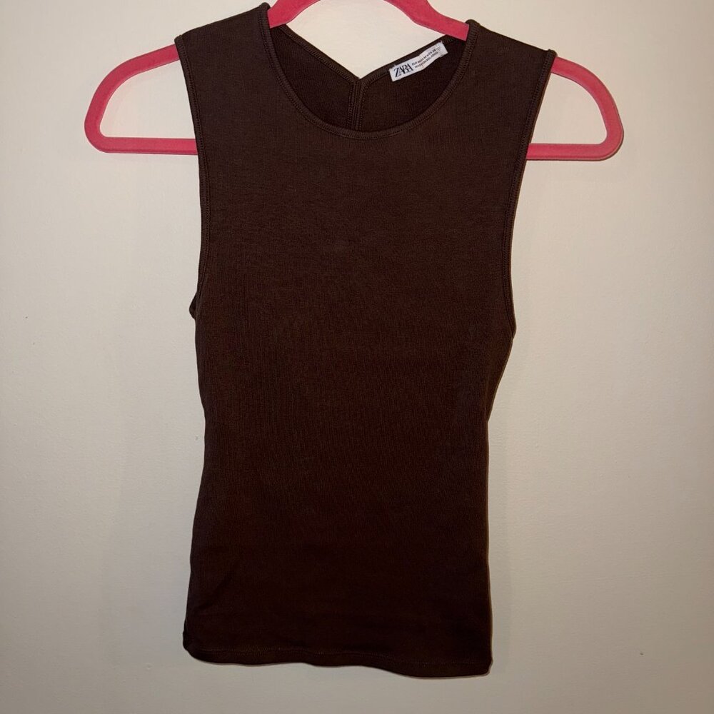 Zara  Open back sleeveless top